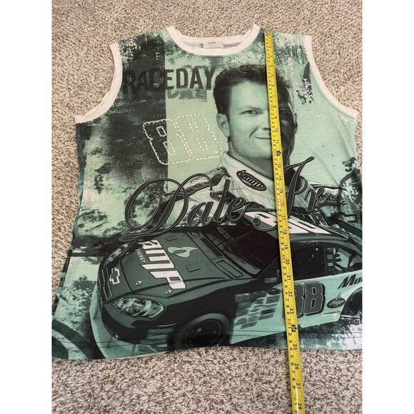 Womens Chase Authentics Nascar Dale Jr 88 Size XL Sleeveless Graphic Bling Shirt - Picture 8 of 8
